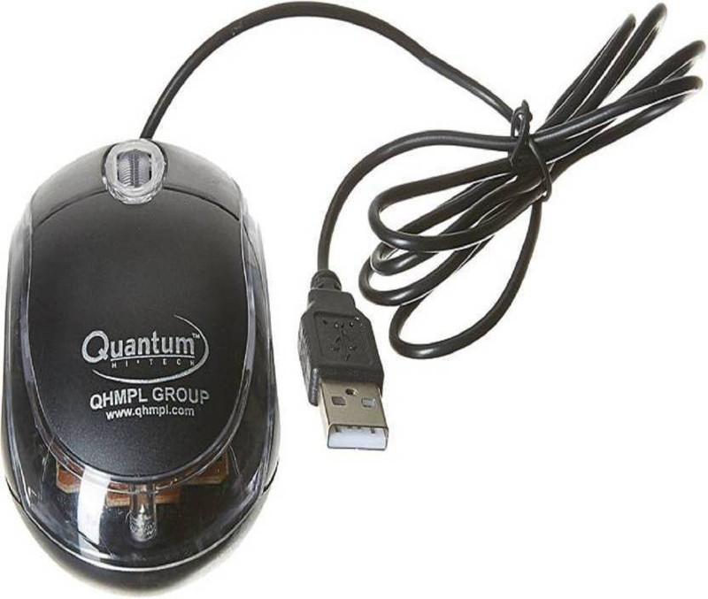 QHMPL QH-164 Wired Optical Gaming Mouse(USB 2.0, Black)