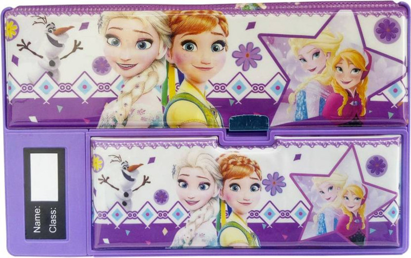 saburi Forzen Magnatic Purple Big Pencil Box For Girl Art Plastic Pencil Box(Set of 1, Purple)