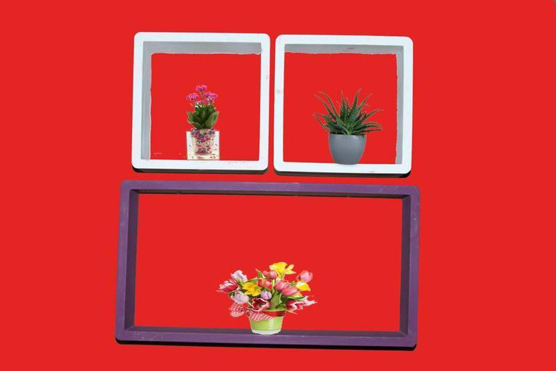 exterme wood CC226 Wooden Wall Shelf(Number of Shelves - 3, Multicolor)