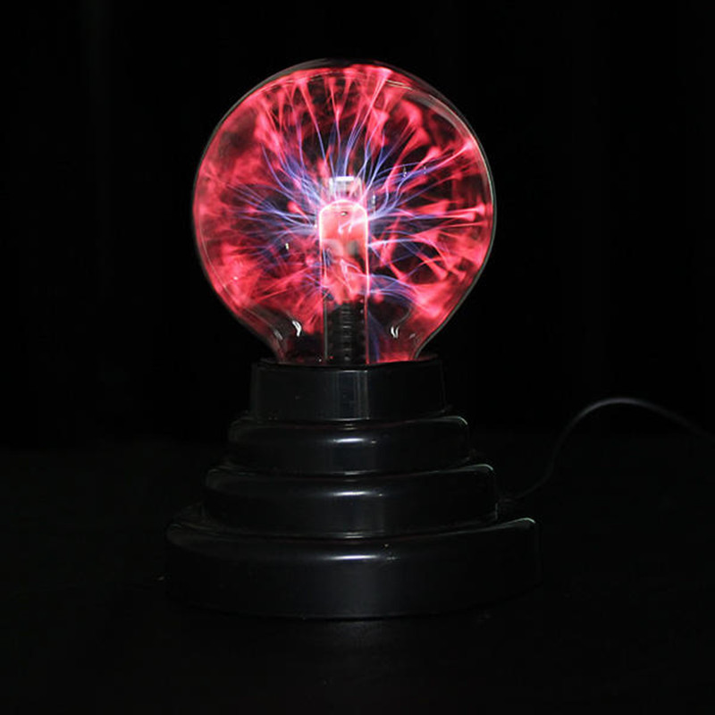 geekcreit USB Plasma Ball Sphere Lightning Light Magic Crystal Lamp Globe Night Lamp(15 cm, Black)