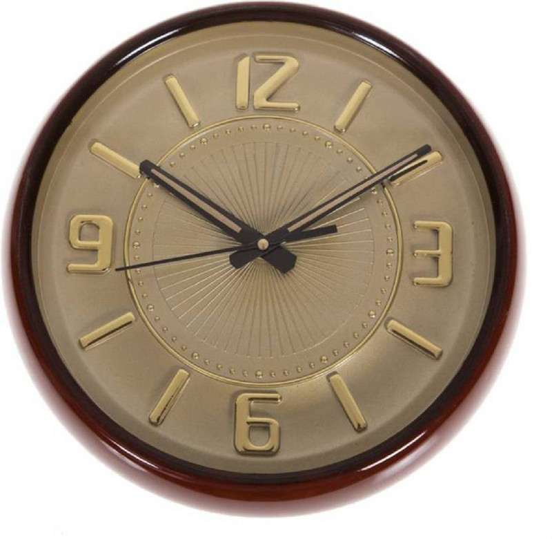 somya Analog 4 cm X 20 cm Wall Clock(Red, With Glass)