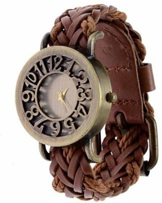 royal watches Full Brown Quartz Wrist Watch Round dial Brown Strap Watches Women for Girls RES-43 Full Brown Quartz Wrist Watch Round dial Brown Strap Watches Women for Girls RES-43 Analog Watch  - For Girls