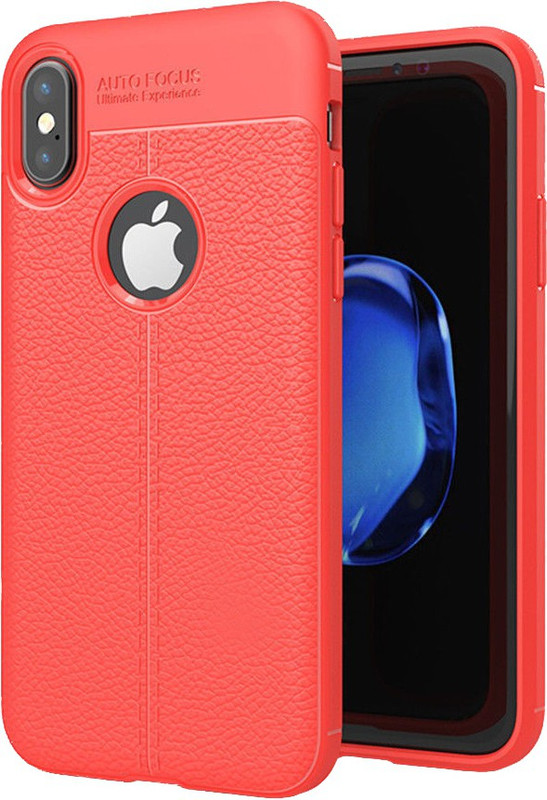shopway Back Cover for Apple iPhone X (RED, Shock Proof, Artificial Leather)(RED, Shock Proof, Silicon)