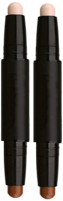 tanvi27 ULTIMATE 2IN1 HIGHLIGHTER AND CONTOUR STICK Highlighter(IVORY WHITE, LIGHT BROWN)