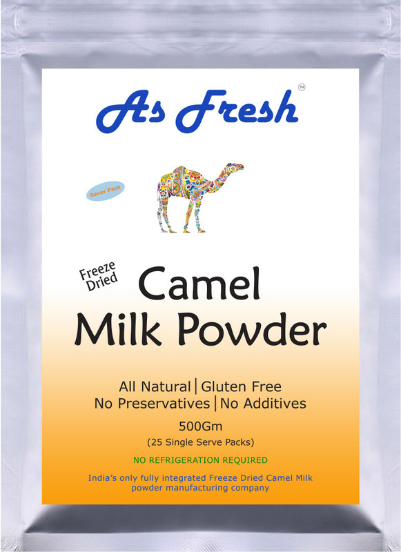 As Fresh Freeze Dried Camel Milk powder-500 g (Freeze Dried, 100% Pure, Gluten Free) Milk Powder(500 g, Pack of 25)