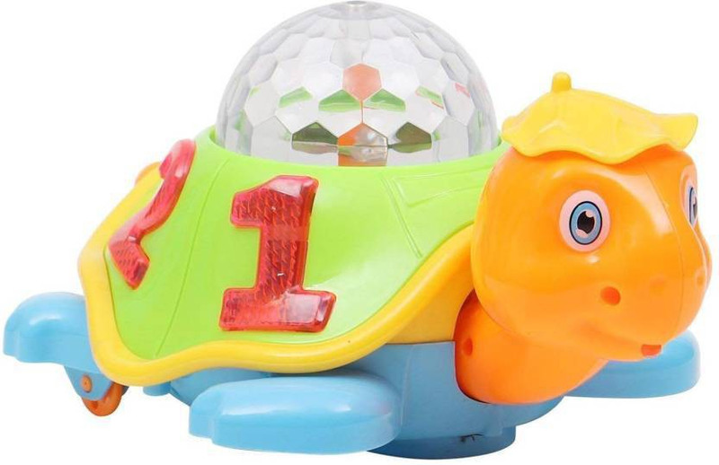 affordy collection Turtle Toy with Sound and 3D LED Light Music for Baby Children Kids (Multicolor)(Multicolor)