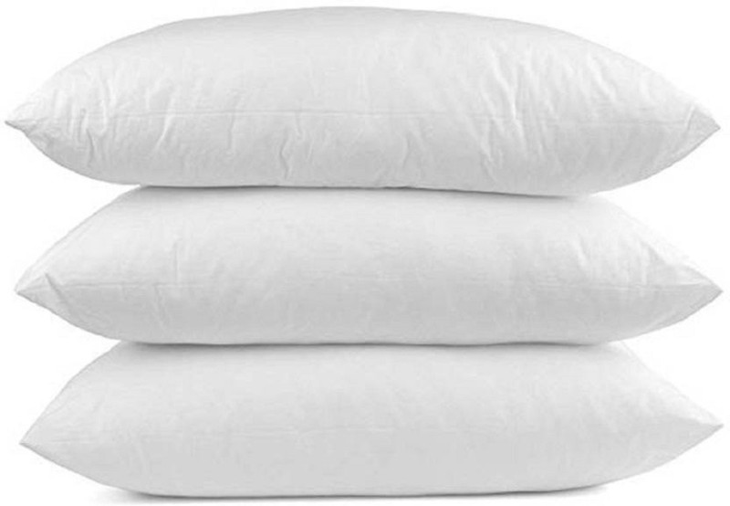 changers Polyester Fibre Solid Sleeping Pillow Pack of 3(White)