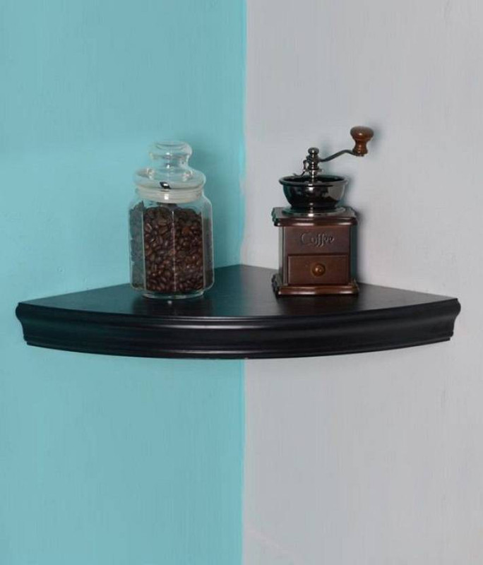 exterme wood wooden wall corner Wooden Wall Shelf (Number of Shelves - 1, Black) Wooden Wall Shelf(Number of Shelves - 1, Black)