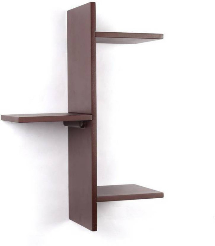 exterme wood open solid wall shelf Wooden Wall Shelf (Number of Shelves - 1, Brown) Wooden Wall Shelf(Number of Shelves - 3, Brown)