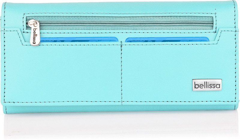 bellissa Women Green Artificial Leather Wallet(7 Card Slots)
