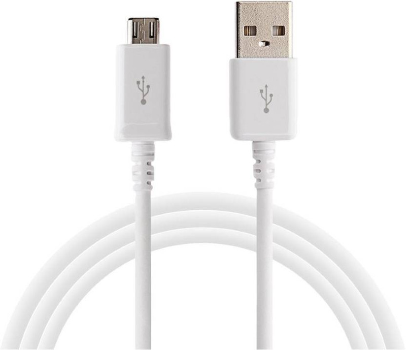 vrom 2.1A Fast Charging USB Data Cable & Data Transfer Cable For All Smart Phone's & Tablet's (White) USB Cable (White) 1 m Micro USB Cable(Compatible with All Smartphones, Tablets and MP3 player, White, Sync and Charge Cable)