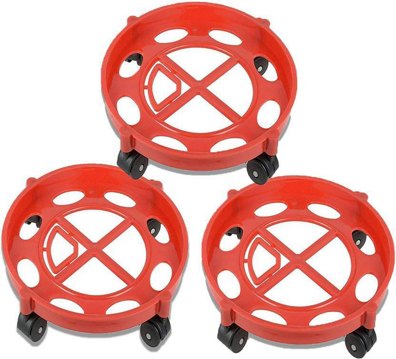 Online Trading Strong Plastic Gas Cylinder Trolley With Wheel | Gas Cylinder Trolly || Gas Trolly | Lpg Cylinder Stand | Gas Trolly Wheel |Cylinder Trolley with Wheels | Cylinder Wheel Stand- Gas Cylinder Trolley (Red) 3 set Gas Cylinder Trolley(Red)