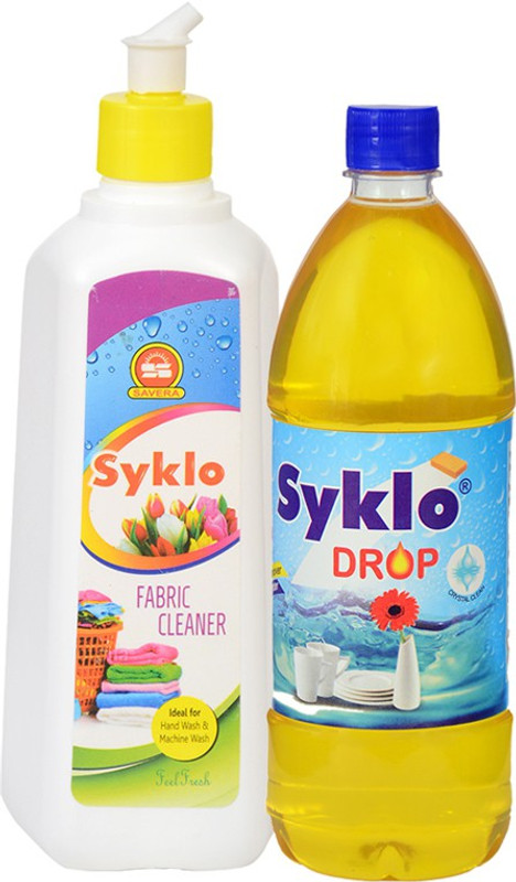 savera Syklo Drop Lemon Dishwash Gel 1000 ml. and Fresh Fabric Conditioner 500 ml. Fresh Liquid Detergent(2 x 750 ml)