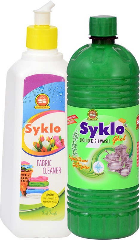 savera Syklo Fresh Fabric Conditioner 500 ml. and Ghol Multipurpose Liquid Dish Wash 1000 ml. Fresh Liquid Detergent(2 x 750 ml)