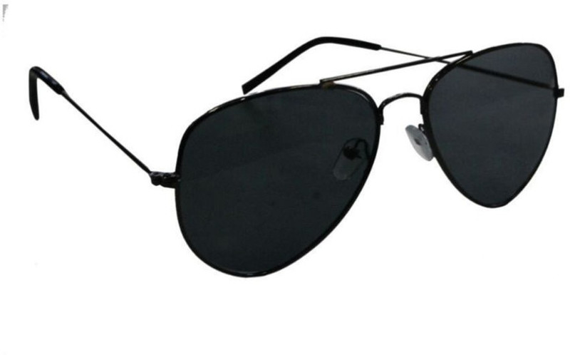 netra Oval, Round Sunglasses(Black)