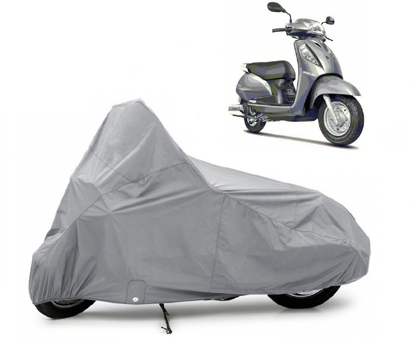 auto age Two Wheeler Cover for Suzuki(Swish, Silver)