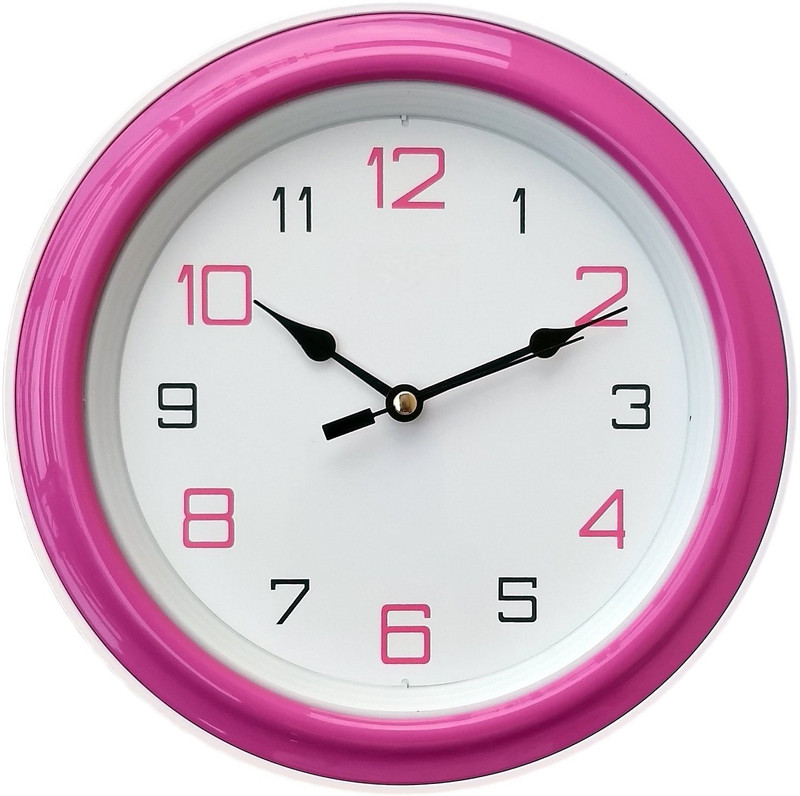 somya Analog 20 cm X 20 cm Wall Clock(White, With Glass)