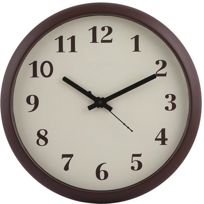 mishty Analog 20 cm X 20 cm Wall Clock(Brown, With Glass)