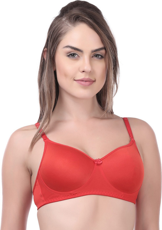 op fashion Red padded Bra Minimiser Women Full Coverage Lightly Padded Bra(Red)