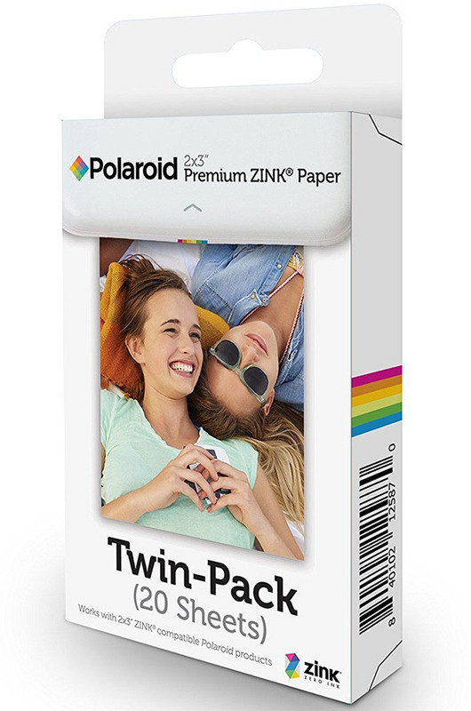 Polaroid 2x3 Premium ZINK Zero Photo Paper 20-Pack Film Roll(Yes 800 ISO Pack of 1)