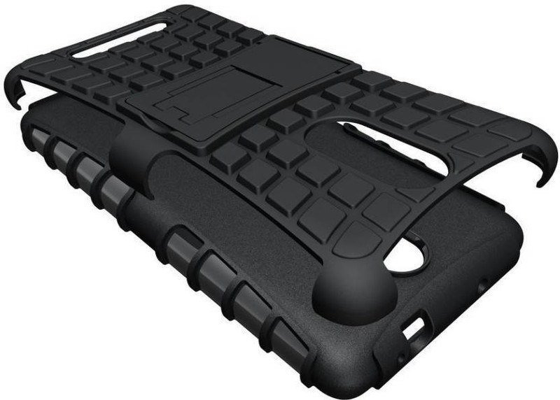 q one tech Back Cover for Mi Redmi Note 6 Pro, Black Kick Stand, Hard Hybrid Kick Stand Back cover(Black, Hard Case)