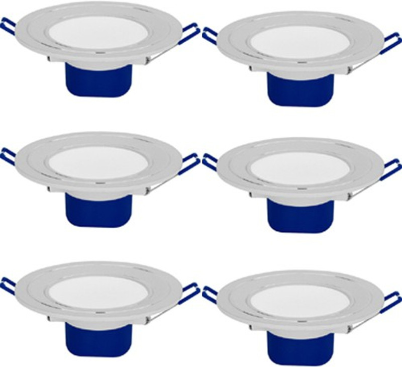 cell life glitter high glow led downlight 6w (pack of 6 ) Recessed Ceiling Lamp