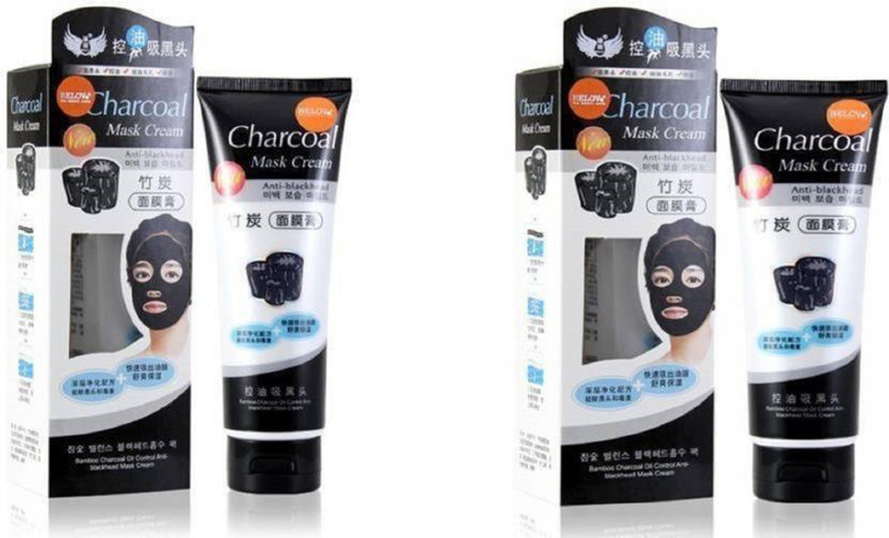 click2buy 2pc Charcoal Oil Control Anti-Acne Deep Cleansing Blackhead Remover, Peel Off Mask (260 ml)  (260 g)(260 g)