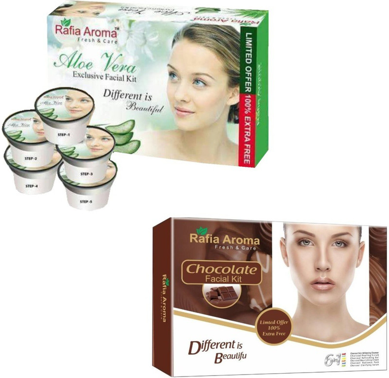 rafia aroma Chocolate & Aloe Vera Facial Kit 620 g(Set of 2)