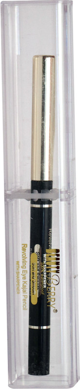 beauty berry SOFT AND SMOOTH REVOLVING EYE KAJAL PENCIL 100 % WATERPROOF WITH SHARPENER(BLACK, 0.35 g)