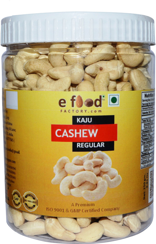 e food factory Cashew Regular 250 In Pet Jar Cashews(250 g)