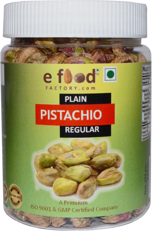 e food factory Plain Regular 250 In Pet Jar Pistachios(250 g)