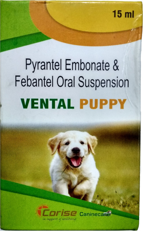 pawsitively Pyrantel Embonate and Febantel Oral suspension Vental puppy for Deworming , Reduce prental infections with toxocara SPP pack of 4 combo pack Pet Dewormer(Cat, Dog)