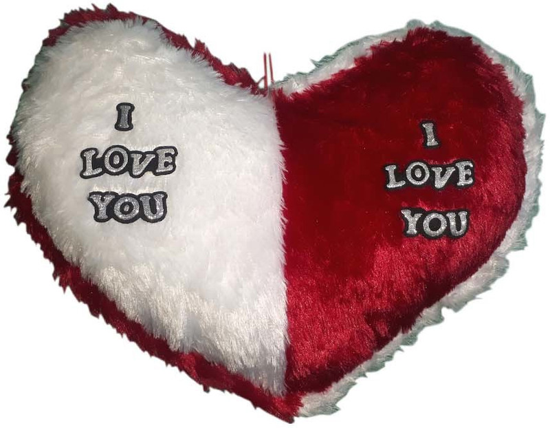 shop93 store Heart Shape Soft Plush Stuffed Cushion Pillow Toy in Red Color (54cm x 28cm)  - 15 cm(Red)