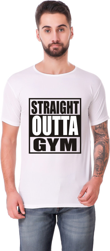 mystics Printed Men Round Neck White T-Shirt
