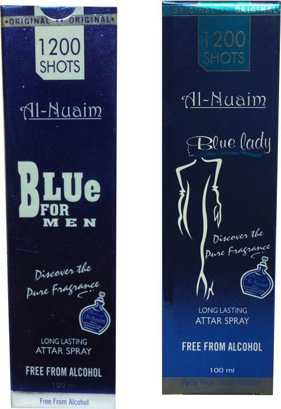 Al Nuaim ALNUAIM BLUE FOR MEN ,BLUE LADY PACK OF 2 Floral Attar(Musk)