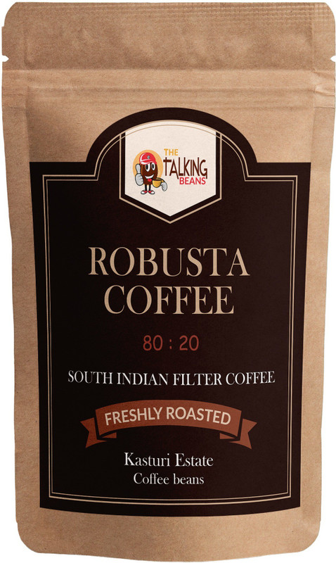 thetalkingbeans - Robusta Coffee 80% : Chicory 20% - South Indian Filter Coffee(2 x 250 g, Chikory Flavoured)