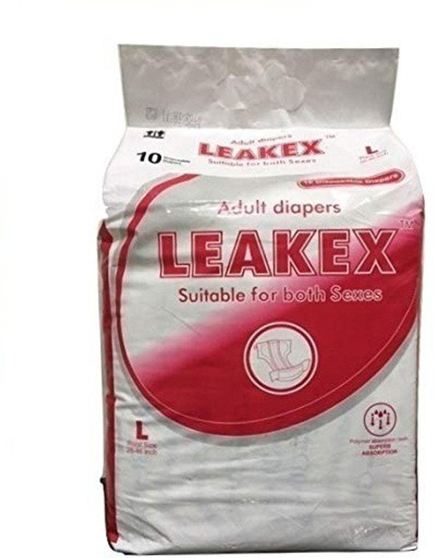 leakex DIAPER LARGE Adult Diapers - L(10 Pieces)