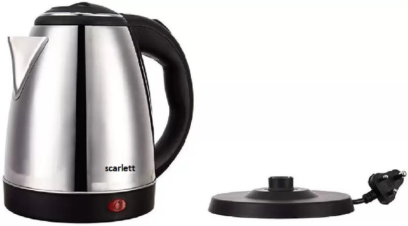 Scarlett SC-20A Portable Water Milk Boiler Durable Stainless Steel Electric Kettle Electric Kettle(2 L, Silver)