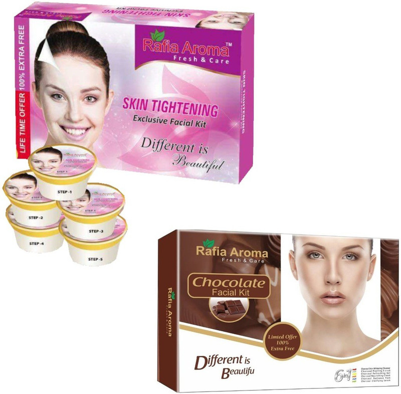 rafia aroma Chocolate & Skin Tightening Facial Kit 620 g(Set of 2)