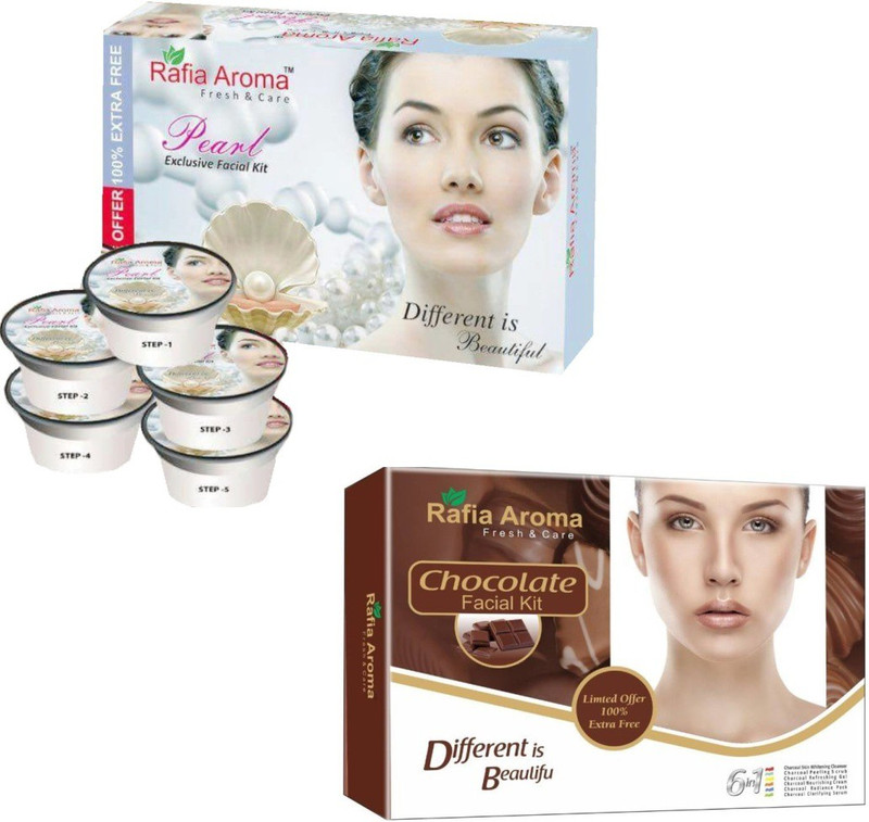 rafia aroma Chocolate & Pearl Facial Kit 620 g(Set of 2)