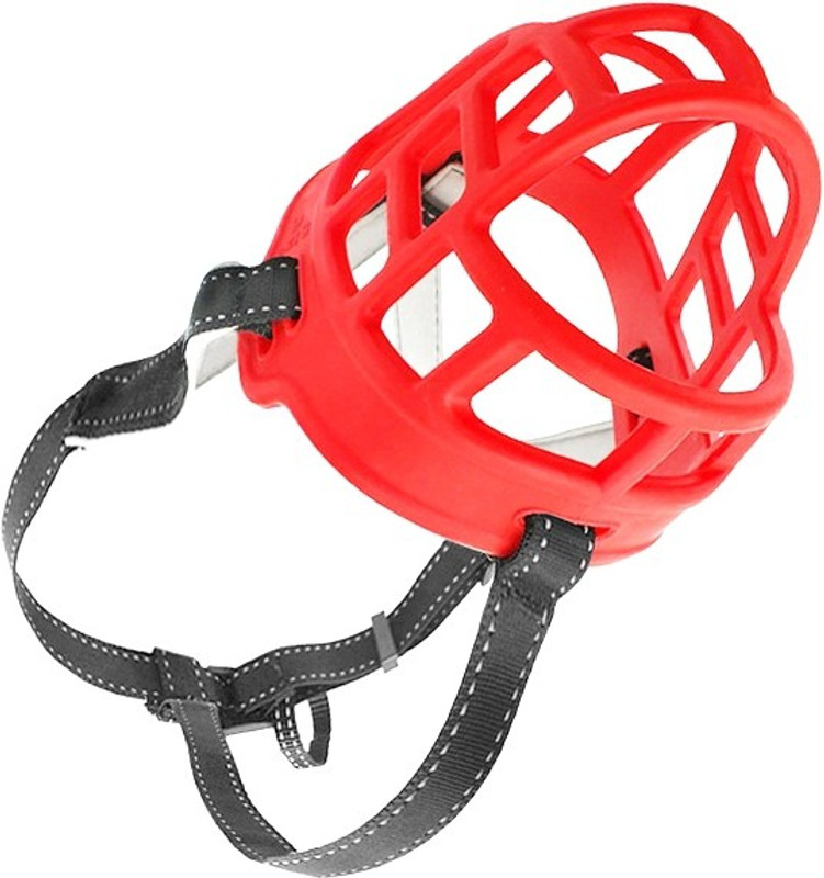 Futaba FUB2528PET Extra Large Knotted Bones Dog Muzzle(Dark Red)