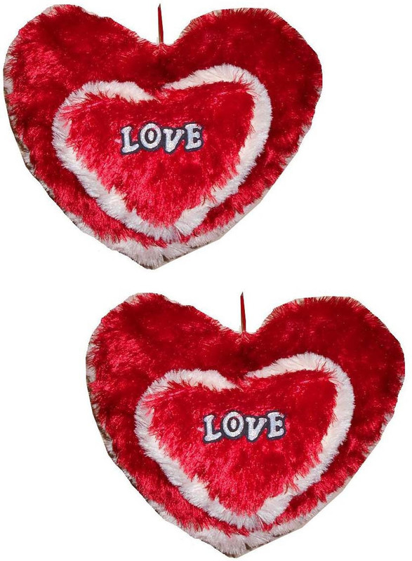 mybuddy set of 2 soft red hearts  - 35 cm(Red)