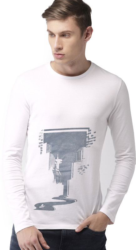 stile clothe Printed Men Round Neck White T-Shirt