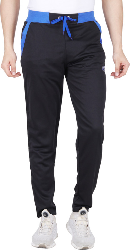 four x Solid Men & Women Black Track Pants