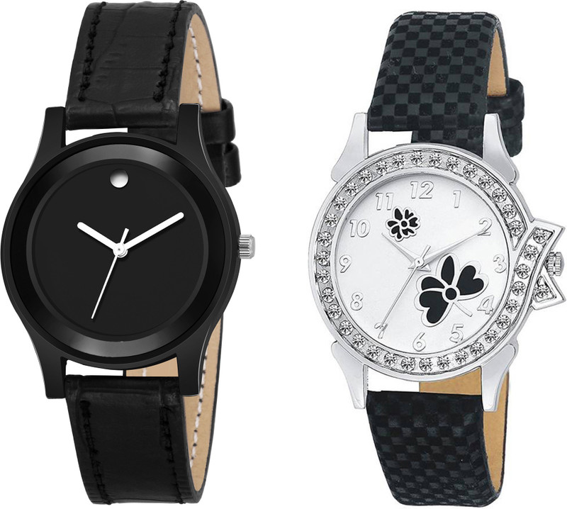 leaperd LK~01-02 Stylish Sett For Valentine Day For Your Love Combo UU~41 For Women And Girls Analog Watch  - For Girls