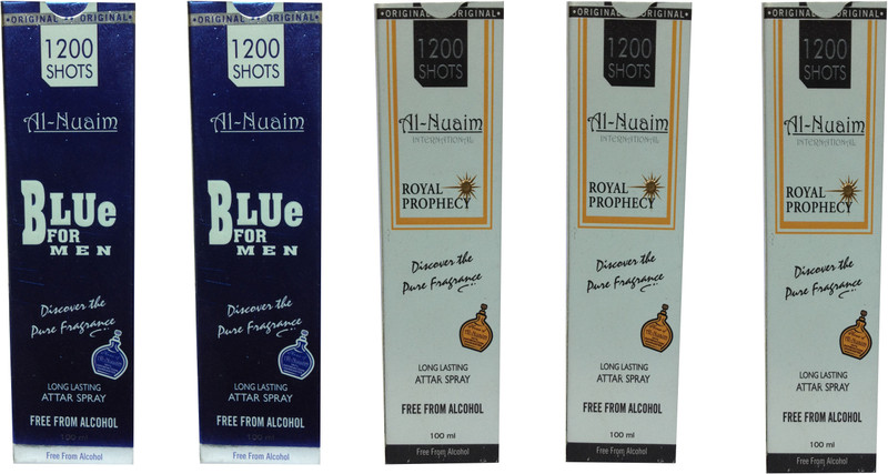 Al Nuaim ALNUAIM BLUE FOR MEN , ROYAL PROPHECY PACK OF 5 Floral Attar(Musk)