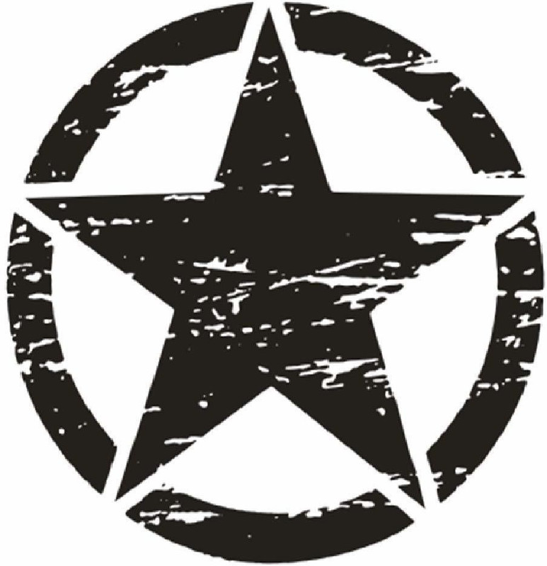 sky wall Star Sticker for Bumper, Sides, Hood, Windows(Black)