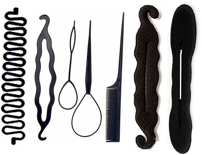sr enterprises hair foam twists ,satffy and diy kit snake tools hair accessories [pack of 7pcs](Set of 7)