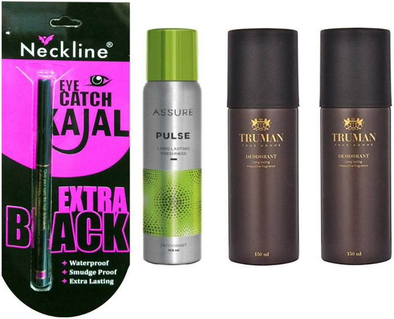truman body spray and nackline kajal(4 Items in the set)
