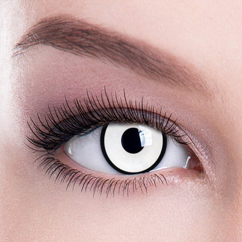 colour perfection White Manson Crazy Color Contact Lenses-Without Power Quaterly(0.00, Colored Contact Lenses, Pack of 1)
